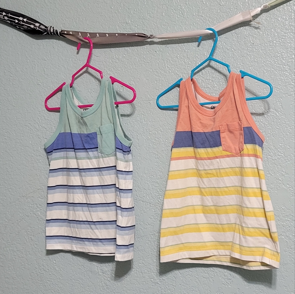 2 Oshkosh 4T tank tops